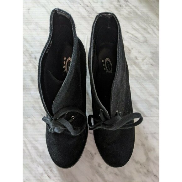 Denver Hayes Quad Comfort Women's Bootie Black Suede Leather Upper Size 10 - Picture 3 of 5